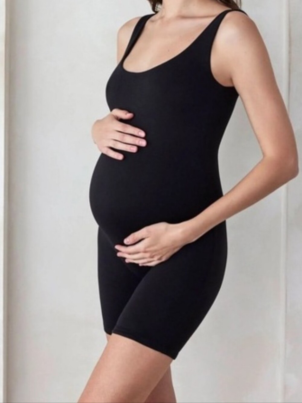 Bumpsuit The Cindy Maternity Romper Minimalist Athleisure XL Black NWT Comfy